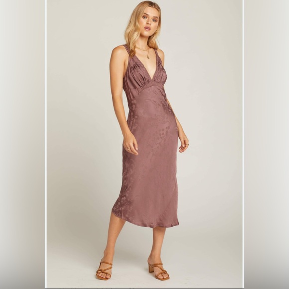 Spell and the Gypsy  Rosalie Jacquard Slip Dress NWT. Mauve Large - Picture 4 of 16